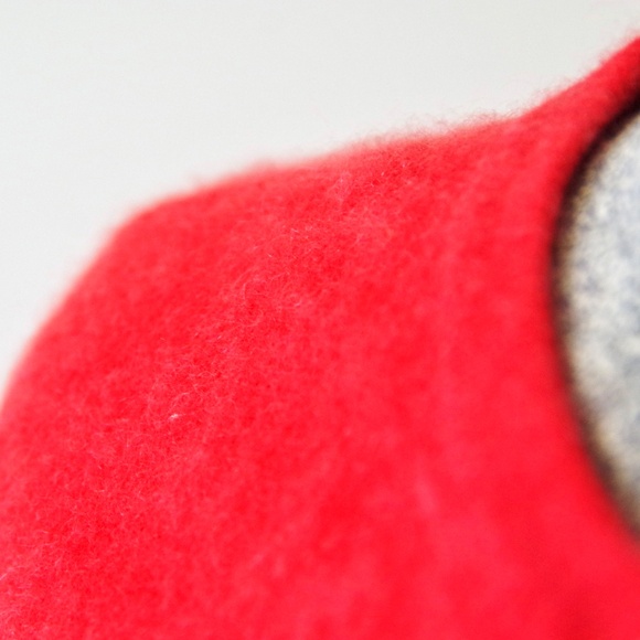 Saks Fifth Avenue Cashmere Collection Bright Orange-Red Cardigan Size S - Picture 5 of 10